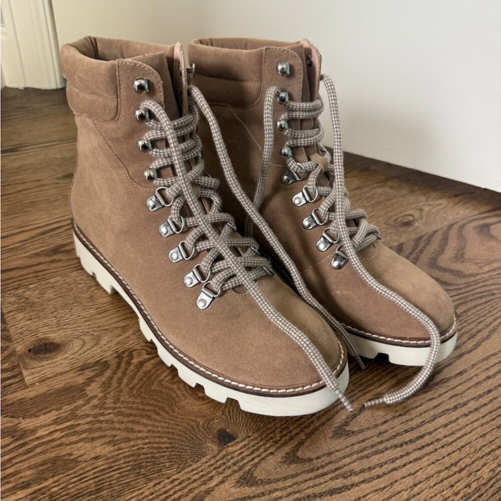 Arlene Faux Suede Lace Up Boot - 7.5